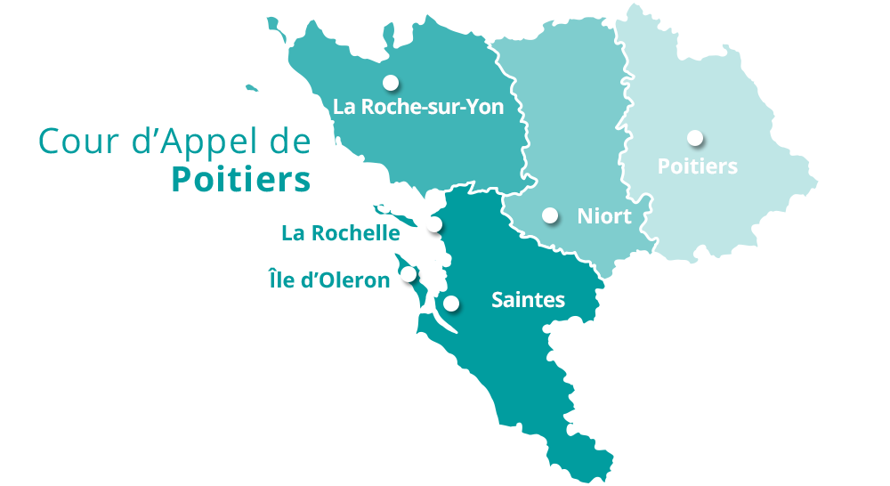 Carte Cour d'Appel Poitiers